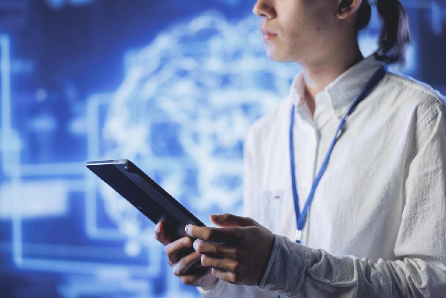 Students engaged in web design learning process